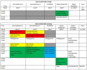 Salsafestival OWL - Paderborn Workshopplan